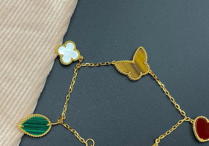 Butterfly Heart Clover Leaf Bracelet 4 Luck Charm Gold Bracelet Bijou Era Store