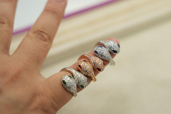 Two Head Serpenti Ring