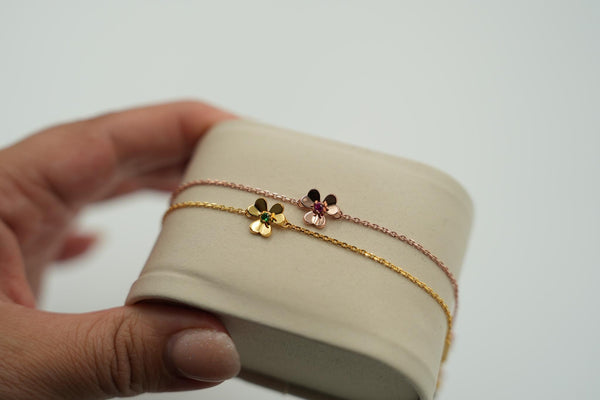 One Motif 3 Petal Flower Bracelet
