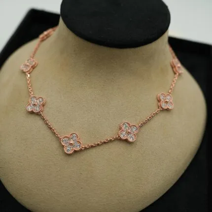 CZ Necklace front view - Bijou Era
