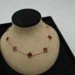 Carnelian Necklace front view - Bijou Era