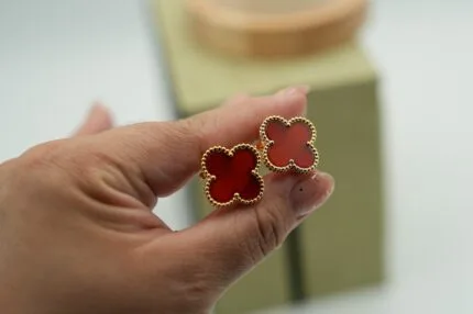 Carnelian Earrings front view - Bijou Era