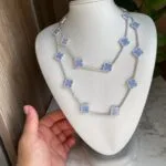 Chalcedony Necklace front view - Bijou Era