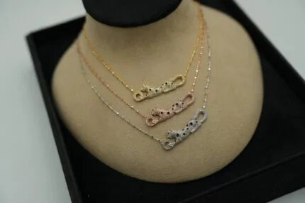 CZ Necklace front view - Bijou Era