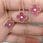 Rhodonite Necklace front view - Bijou Era