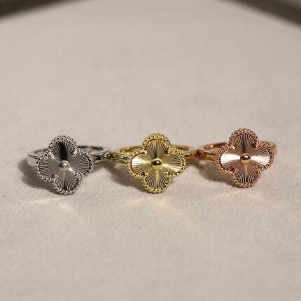 Guilloché Ring front view - Bijou Era