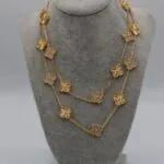 Guilloché Necklace front view - Bijou Era