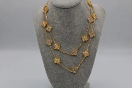 Guilloché Necklace front view - Bijou Era