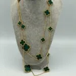 Malachite Necklace front view - Bijou Era
