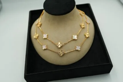 Guilloché Necklace front view - Bijou Era