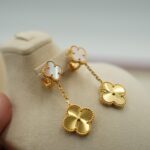 Guilloché Earrings front view - Bijou Era