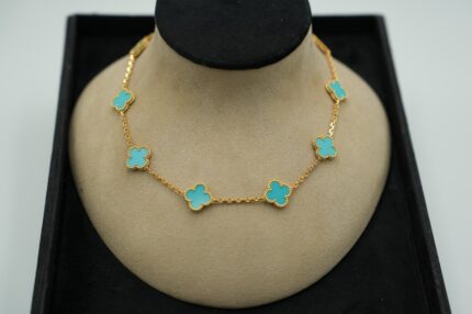 Turquoise Necklace front view - Bijou Era